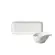 Kit Travessa Retangular com Molheira Orgânico New White 22x9cm
