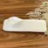 Kit Travessa Retangular com Molheira Orgânico New White 22x9cm