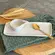 Kit Travessa Retangular com Molheira Orgânico New White 22x9cm