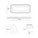 Kit Travessa Retangular com Molheira Orgânico New White 22x9cm