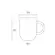 Caneca Cerâmica Stoneware Coup Grande Jeans 330ml - 1 Unid.