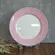 Prato Raso em Cerâmica Xadrez Branco e Rosa 29cm - 1 Unid.