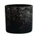 Cachepot em Cimento Preto e Detalhes Dourado G - 19cm x 19cm