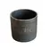 Cachepot em Cimento Preto e Detalhes Dourado G - 19cm x 19cm
