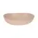 Centro de Mesa Oval em Cerâmica Bege Design Orgânico 32x24cm