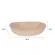 Centro de Mesa Oval em Cerâmica Bege Design Orgânico 32x24cm