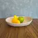 Centro de Mesa Oval em Cerâmica Bege Design Orgânico 32x24cm