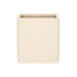Copo Porta-Escovas em Cerâmica Orgânico Off-White Alba 8,5x9cm