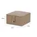 Caixa Decorativa em MDF Revestida em PU Marrom Raia 15x15 cm