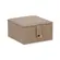 Caixa Decorativa em MDF Revestida em PU Marrom Raia 15x15 cm