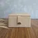 Caixa Decorativa em MDF Revestida em PU Marrom Raia 15x15 cm