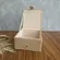 Caixa Decorativa em MDF Revestida em PU Marrom Raia 15x15 cm