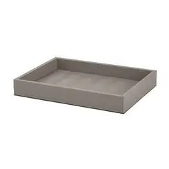 Bandeja Retangular em MDF e Revestimento Cinza Milano 29cm