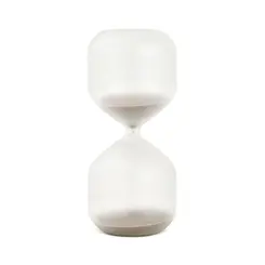Ampulheta Decorativa em Vidro Fosco Areia Bege 15 min