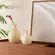 Vaso de Vidro Decorativo Vetra Nude e Branco 13,5cm x 17cm