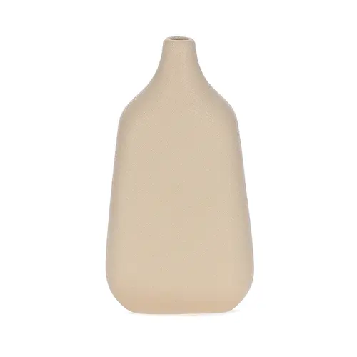 Vaso em Cerâmica Nude Texturizado Sereno 28,5cm x 15,5cm