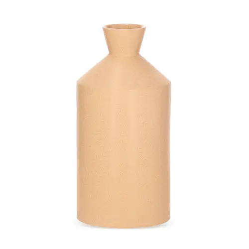 Vaso Decorativo em Cerâmica Amarelo Solin 28,5cm x 13,5cm
