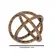 Escultura em Metal Decorativa Dourado Orbium 16 x 16 cm