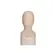 Escultura Decorativa em Cerâmica Face Vista Bege 21 x 9cm