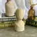 Escultura Decorativa em Cerâmica Face Vista Bege 21 x 9cm