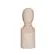 Escultura Decorativa em Cerâmica Face Vista Bege 26 x 9,5cm