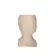 Escultura Decorativa em Cerâmica Face Vista Bege 26 x 9,5cm