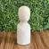 Escultura Decorativa em Cerâmica Face Vista Bege 26 x 9,5cm