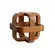 Escultura Decorativa Moderna em Madeira Marrom Ligno 16x16cm