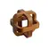 Escultura Decorativa Moderna em Madeira Marrom Ligno 16x16cm
