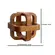 Escultura Decorativa Moderna em Madeira Marrom Ligno 16x16cm