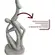 Escultura Decorativa Casal em Polirresina Cinza 37x12cm