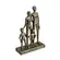 Escultura Decorativa Família em Polirresina Dourado 22x15cm