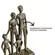 Escultura Decorativa Família em Polirresina Dourado 22x15cm