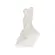 Escultura Decorativa Mulher em Polirresina Branco 27x19cm