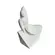 Escultura Decorativa Mulher em Polirresina Branco 27x19cm