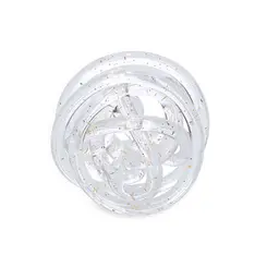 Escultura Decorativa Nó em Vidro Brilho Dourado Lux 11,5cm