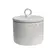 Pote Decorativo em Cerâmica Com Tampa Off-White Luna 14x16cm