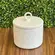 Pote Decorativo em Cerâmica Com Tampa Off-White Luna 14x16cm