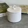 Pote Decorativo em Cerâmica Com Tampa Off-White Luna 14x16cm