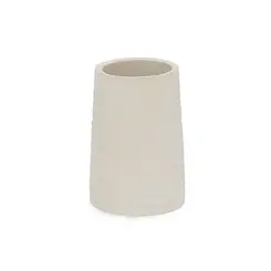 Copo Porta-Escovas em Cimento Orgânico Bege Curvoa 11x7,5cm