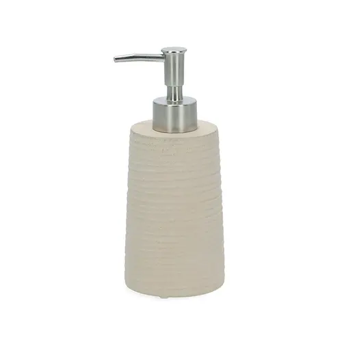 Porta-Sabonete Líquido em Cimento Orgânico Bege Curvoa 230ml
