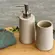 Porta-Sabonete Líquido em Cimento Orgânico Bege Curvoa 230ml