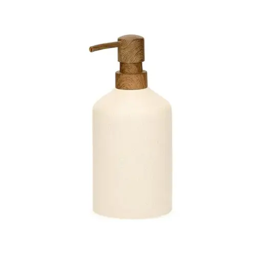 Porta-Sabonete Líquido Cerâmica Orgânico Off-White Alba 500ml