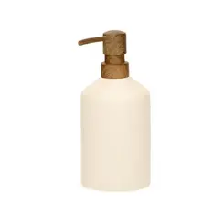 Porta-Sabonete Líquido Cerâmica Orgânico Off-White Alba 500ml