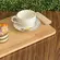 Bandeja em Madeira Marrom com Alças de Fibra Natural 44x28cm