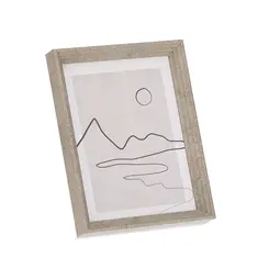 Porta-Retrato Poliestireno e Vidro Efeito Pedra Cinza 15x20cm