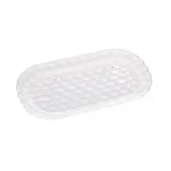 Travessa Oval em Cristal Transparente Bubble 21x12x2 cm