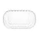 Travessa Oval em Cristal Transparente Bubble 21x12x2 cm