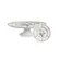 Prato de Bolo com Pé Cerâmica Heritage Relevo Floral 20,5 cm