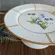 Prato de Bolo com Pé Cerâmica Heritage Relevo Floral 20,5 cm